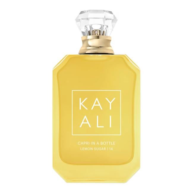 Kayali Lemon Sugar Capri en una botella.
